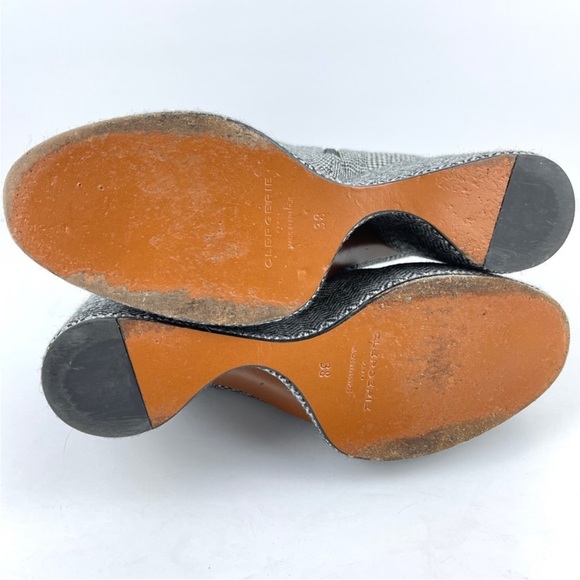 CLERGERIE Belent Wedge Boot Glen Plaid Black White ❤️ houndstooth - Picture 9 of 12